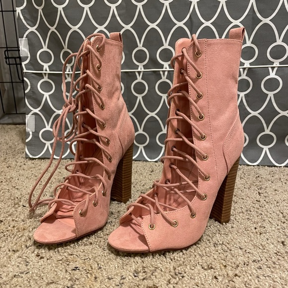 Blush pink Chunky heels - Picture 2 of 4